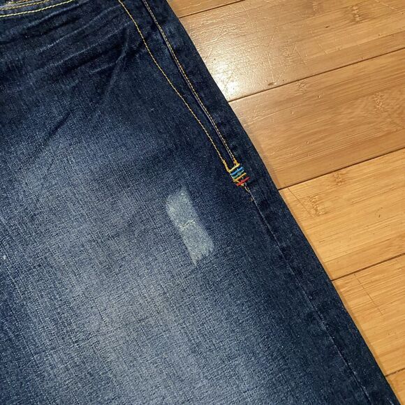 Coogi Jeans 40 X 34 Rainbow Colors Embroidery Dark Wash Denim - Picture 4 of 16